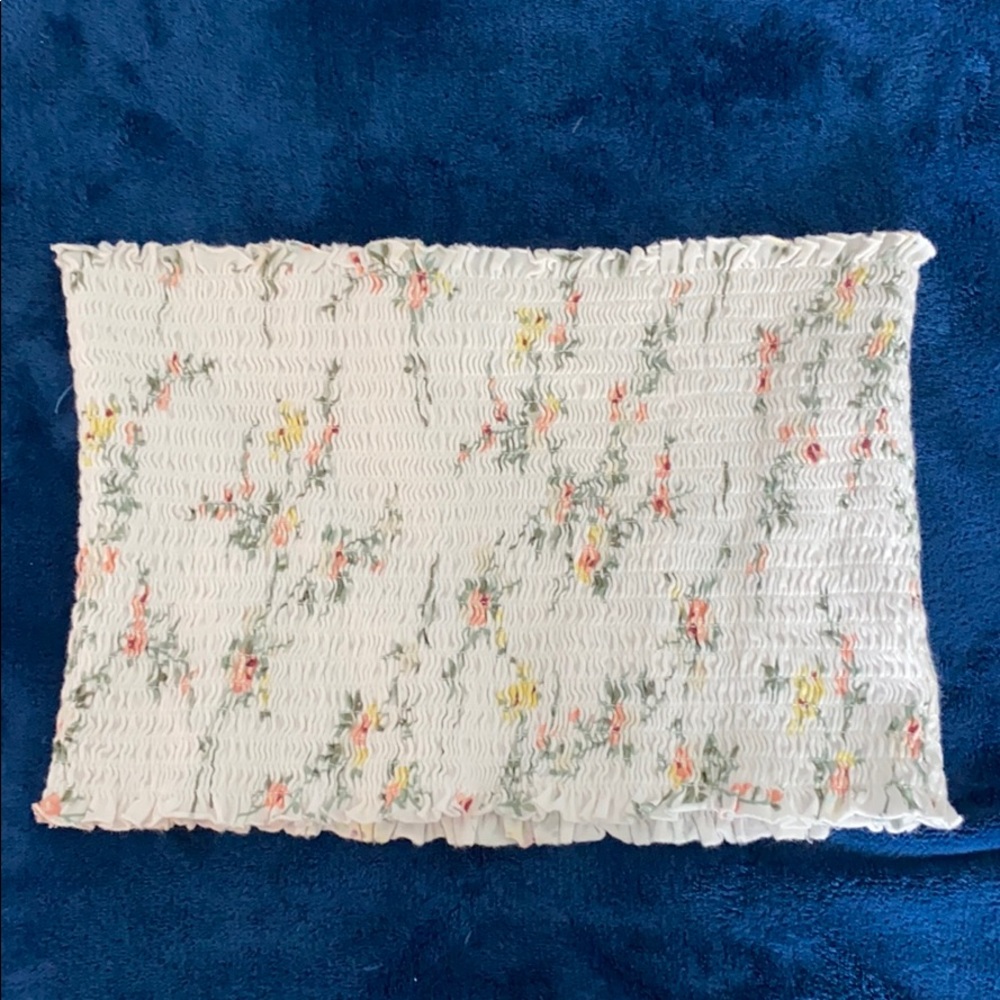 Garage tube top with flower designs